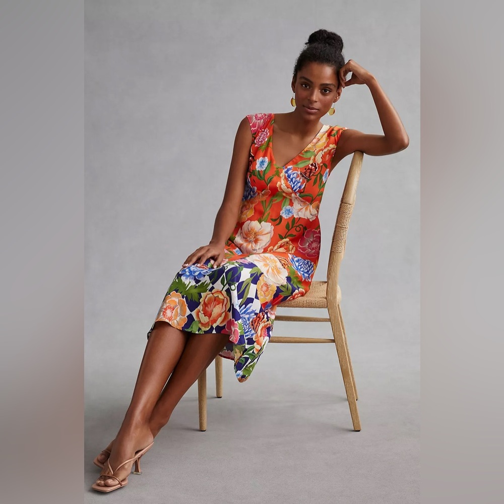 By Anthropologie Painterly Midi-Dress